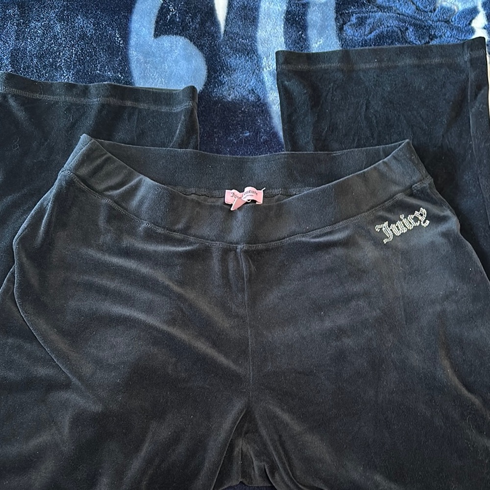 Juicy Couture Black Velour Pants
